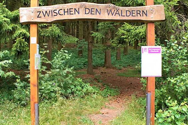 Eingang zur Traumschleife „Zwischen den Wäldern“ bei Wirschweiler